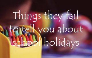 Things they fail to tell you about school holidays