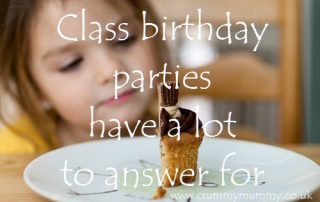 Class birthday parties have a lot to answer for