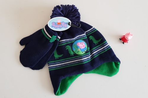 Peppa Pig hat & mittens set